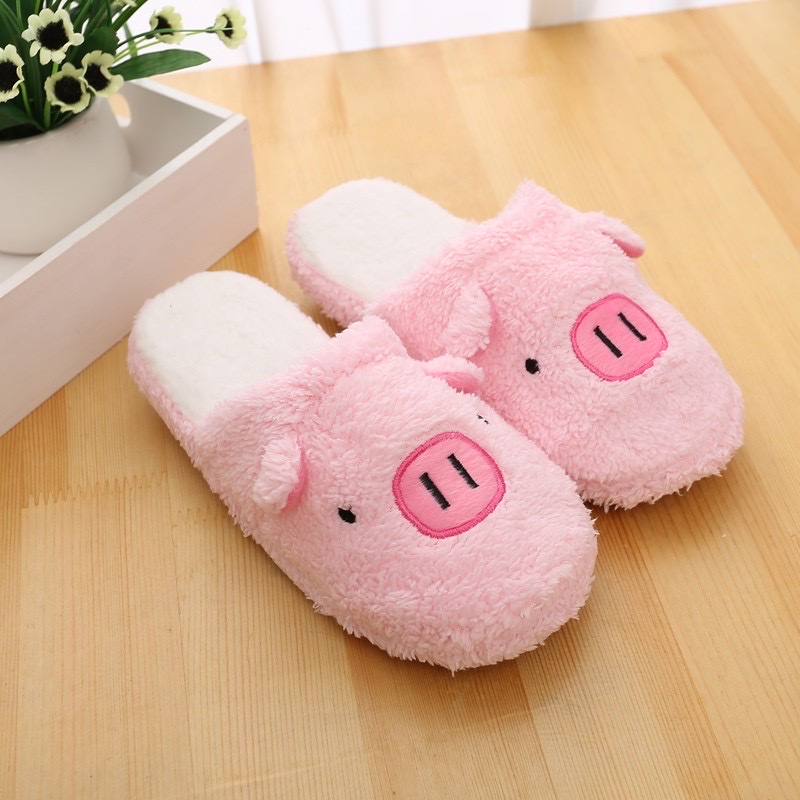 Dép hình con heo đi trong nhà cute , đáng yêu vải bông mềm mịn chống trơn trượt , phù hợp cho nam và nữ