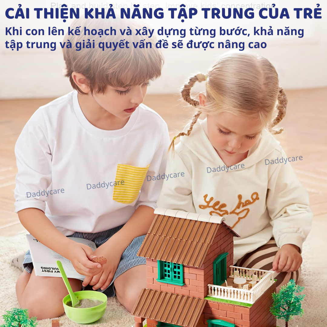 Đồ chơi lắp ráp khối xây dựng mô phỏng mini Mideer My First Building, đồ chơi nhập vai kĩ sư cho bé
