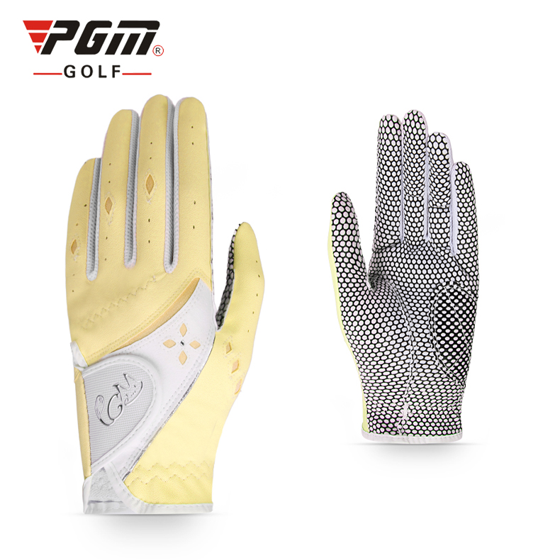 Găng Tay Golf Nữ Vải Sợi Co Dãn Chống Trượt - PGM Women's Cotton Golf Gloves - ST020