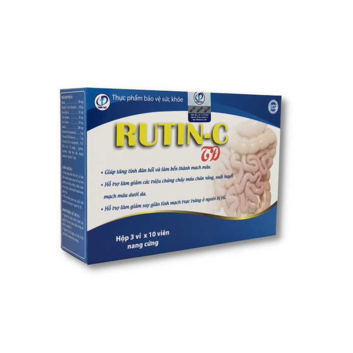 Rutin C - Hỗ trợ làm giảm suy giãn tĩnh mạch trực tràng ở người bị trĩ, sa búi trĩ, Giúp tăng tính đàn hồi và làm bền thành mạch máu