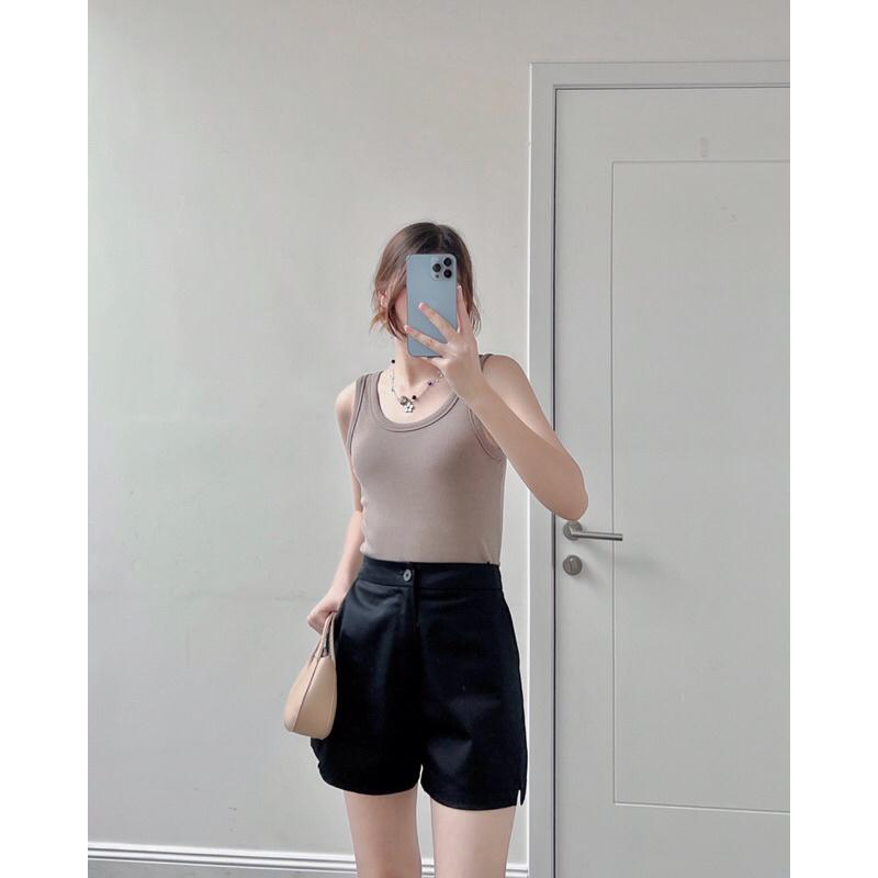 Áo tank top nữ croptop sát nách 3 lỗ a238702 germe