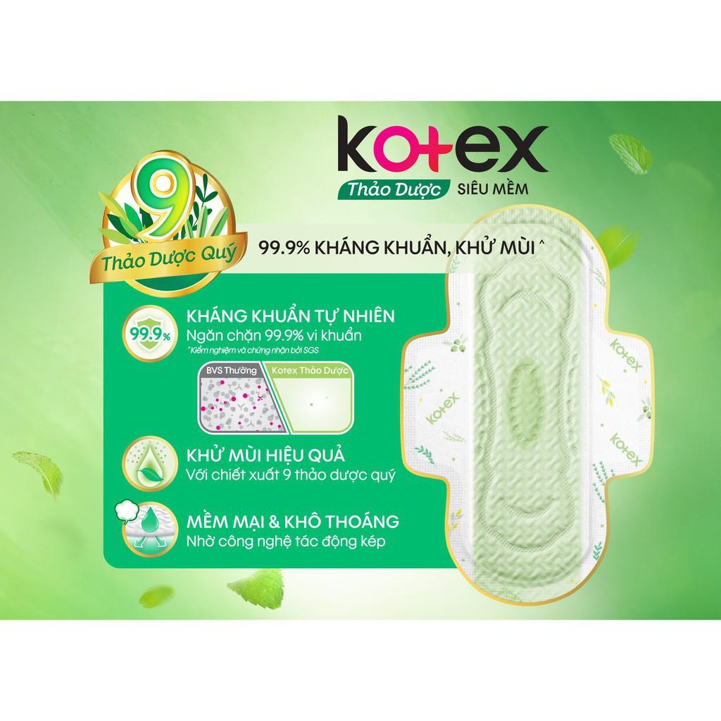 Băng vệ sinh Kotex Thảo dược siêu mềm SMC 8 miếng