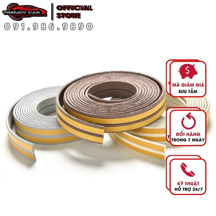 Cuộn 6 mét Roong, Gioăng cao su chữ I chống ồn, Ron ngăn Bụi cửa Sổ cửa đi cửa nhà - 6m xám