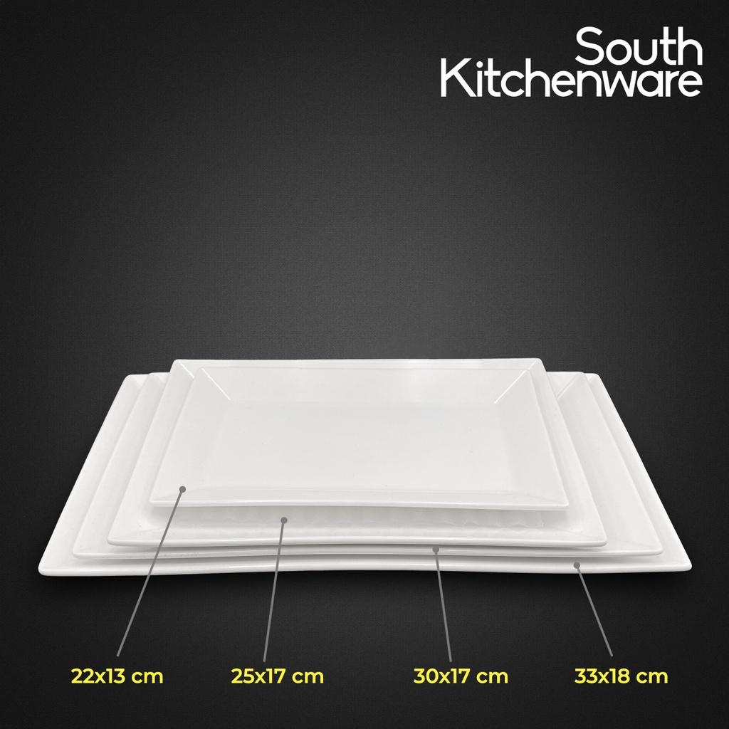 Dĩa chữ nhật lá 22x13cm, 25x17cm, 30x17cm, 33x18cm Misc-Assortment Lys Trắng Ngà sứ tráng men Minh Long