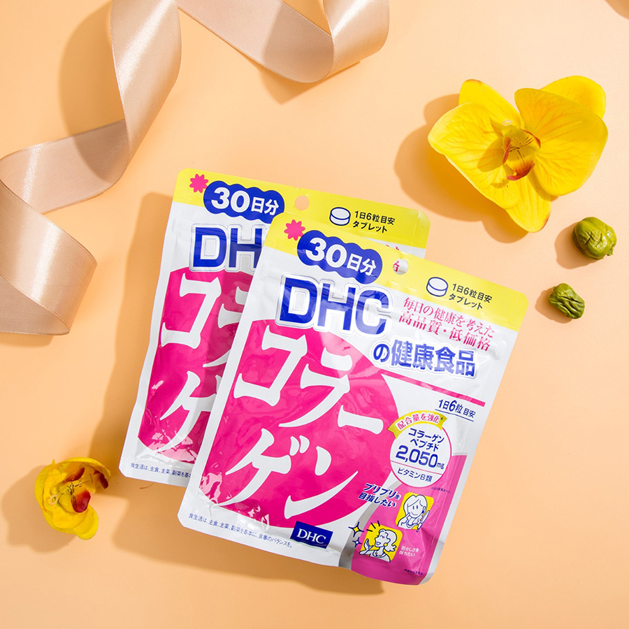 Viên uống collagen DHC Nhật Bản thực phẩm chức năng giúp chống lão hoá da, tăng khả năng đàn hồi, hỗ trợ xương khớp 30 ngày JN-DHC-COL