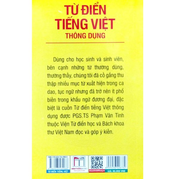 Từ Điển Tiếng Việt Thông Dụng -Tái Bản Khổ To