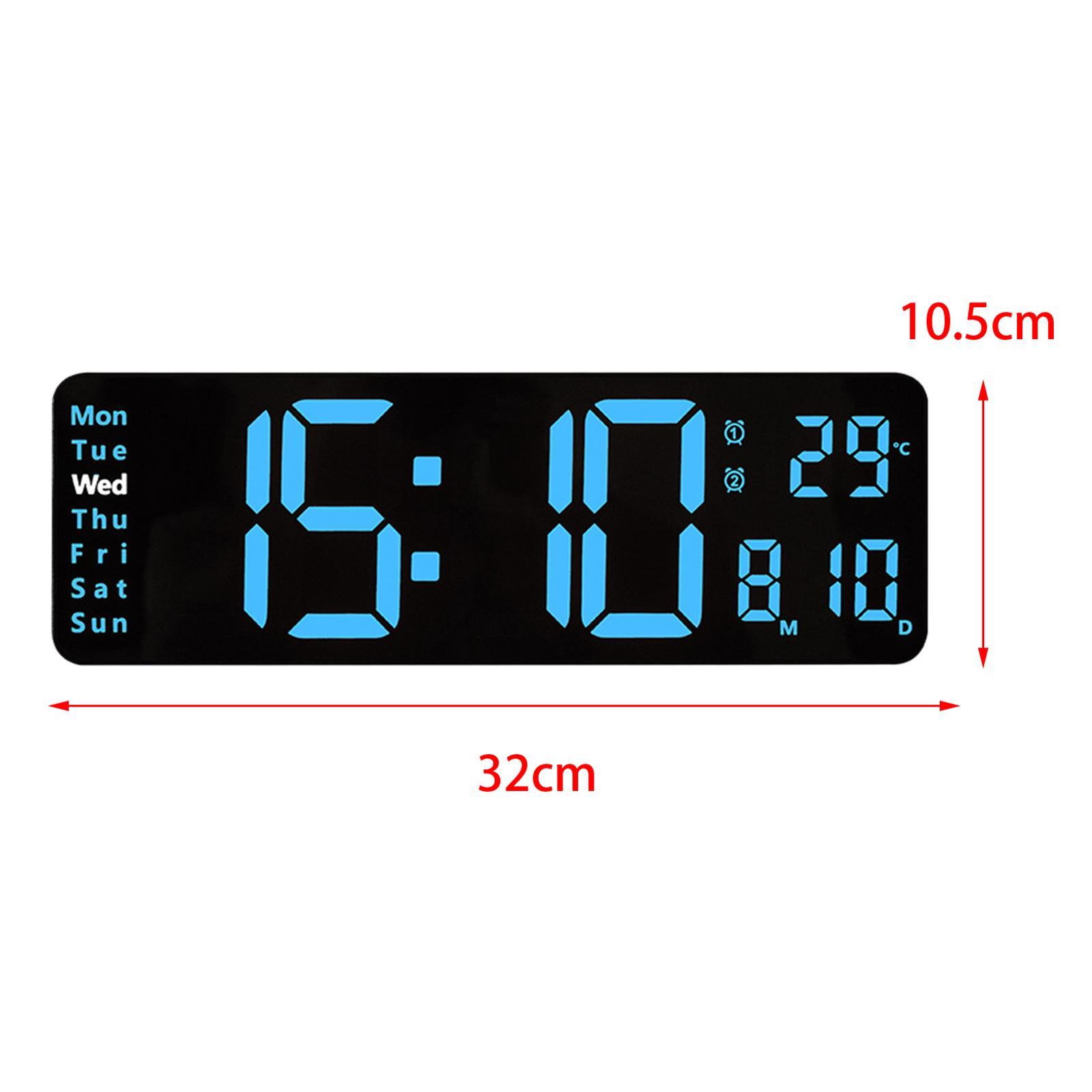 Modern LED Electronic Clock 2 Alarms Desk Clock for Shop Living Room Bedside