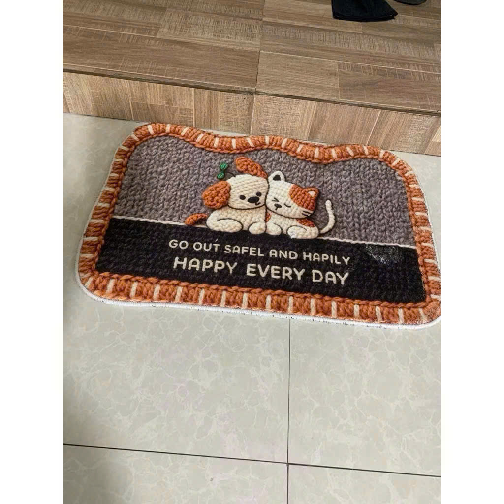 Thảm Lót Chân Hoạt Hình Dễ Thương Giả Dệt Diatom Bùn – Thảm Thấm Hút Nước Chống Trơn Trượt Dùng Phòng Tắm, Cửa Ra Vào - HÀNG CHÍNH HÃNG MINIIN