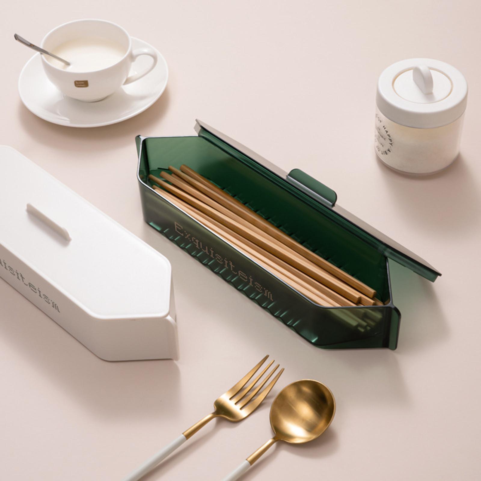 Creative Chopsticks Storage Box Tableware Drainable Punch-free Kitchen Tools