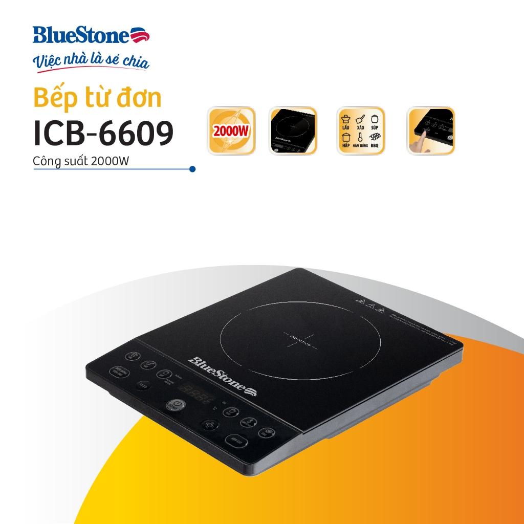 Bếp Từ Đơn BlueStone ICB-6609, Công Suất 2000w Tặng Kèm Nồi, Hàng Chính Hãng