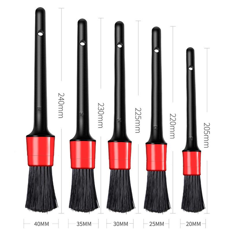 5pcs chi tiết bàn chải đặt bàn chải xe chi tiết bàn chải để làm sạch xe chi tiết bàn chải bảng điều khiển bàn chải bánh xe