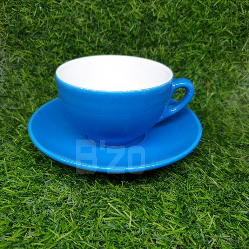 Bộ cốc capu 220ml kèm đĩa kê sứ, cốc uống nước, cốc capuchino, cốc uống cà phê, cốc sứ Bát tràng. Được chọn màu