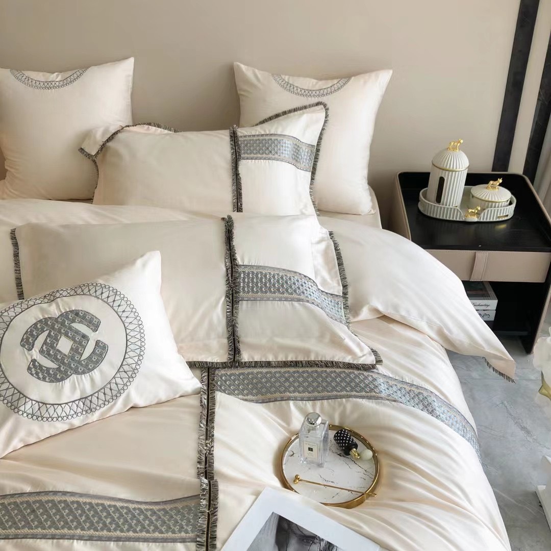 Bộ Chăn Ga Gối Đệm 5 Món Cao Cấp Tencel 120S Nhà Hin Home Bedding Bộ Drap Giường Sang Trọng