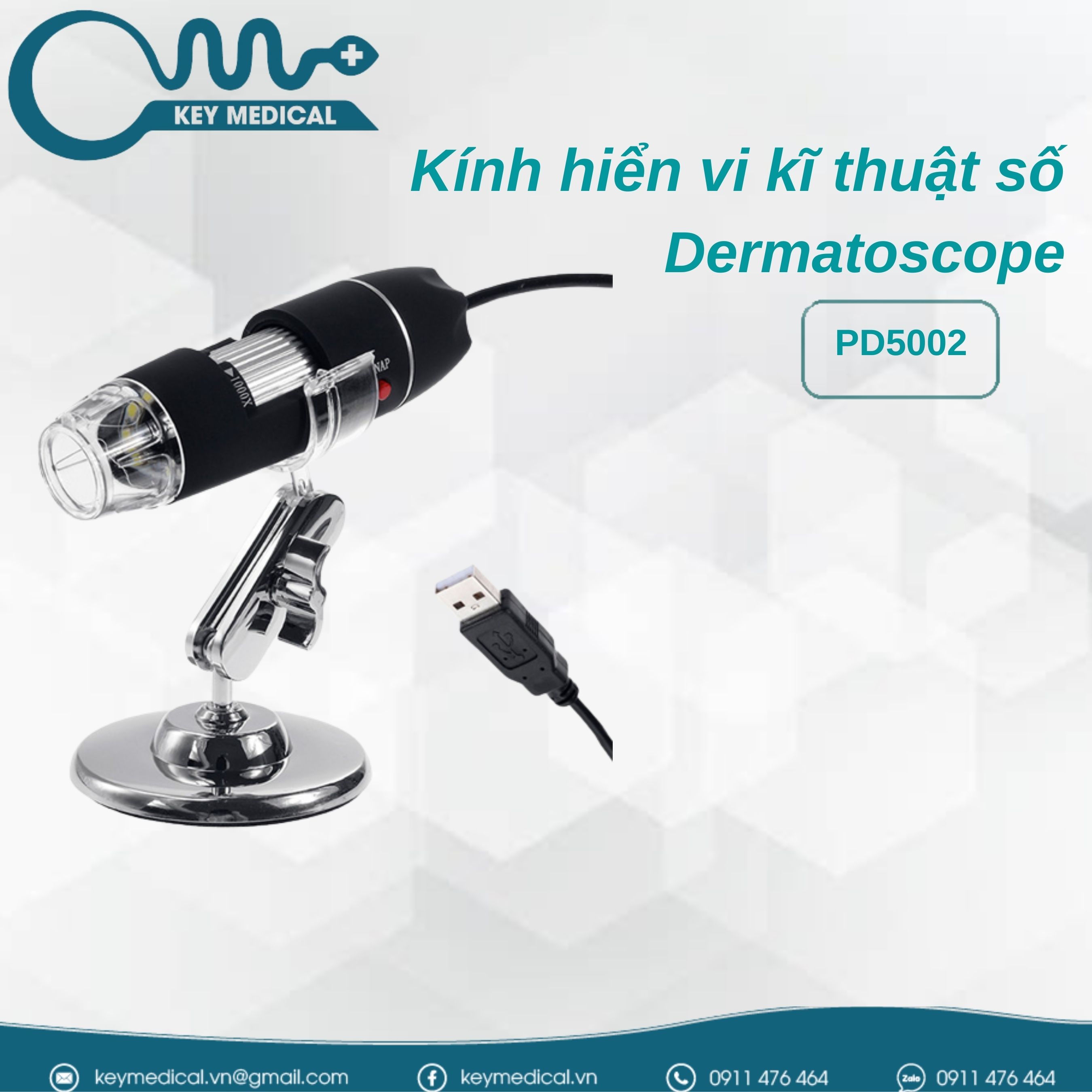 Kính hiển vi kỹ thuật số không dây Dermatoscope