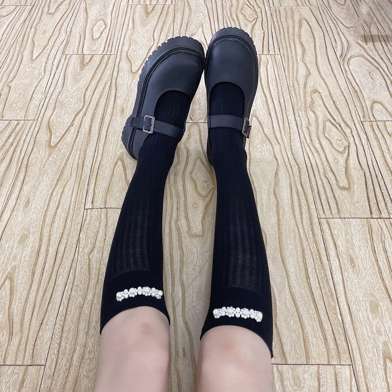Tất giả boot, tất bắp chân phong cách Lolita Cá Tính, Sang Trọng chất liệu sợi dệt kim cao cấp, dày dặn