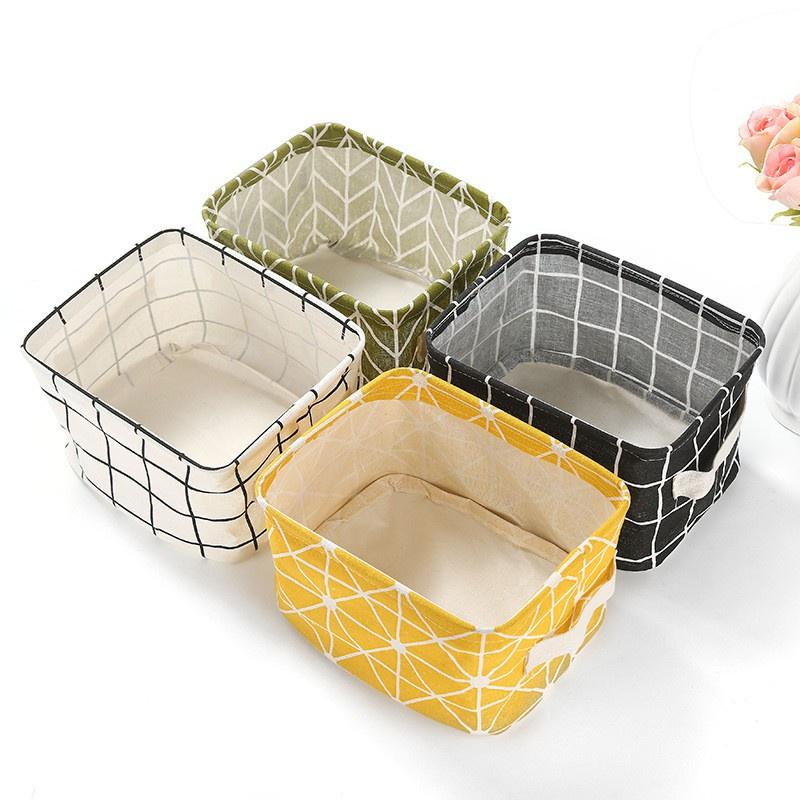 Giỏ Vải Vuông Đựng Đồ Cá Nhân Để Bàn H314