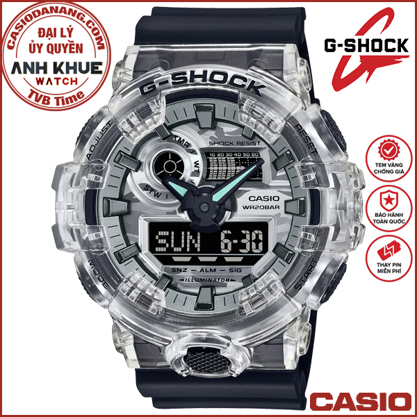 Đồng hồ nam dây nhựa Casio G-Shock chính hãng GA-700SKC-1ADR (53mm)