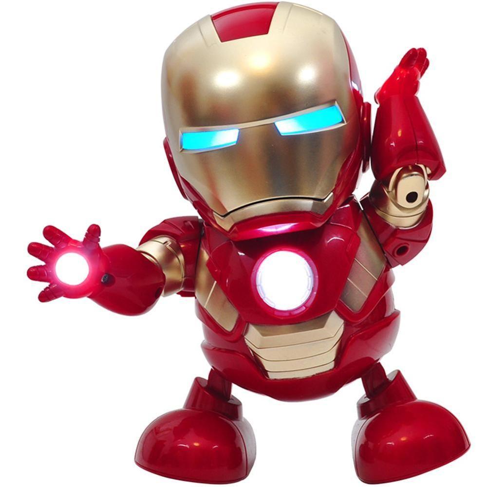 Robot iron man biết nhảy có đèn