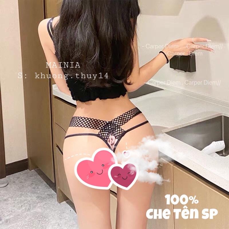 Quần Lót Ren Lọt Khe Phối 2 Dây Hông Ren Sexy Gợi Cảm Chíp Lọt Khe Ren Cao Cấp Mainia Shop