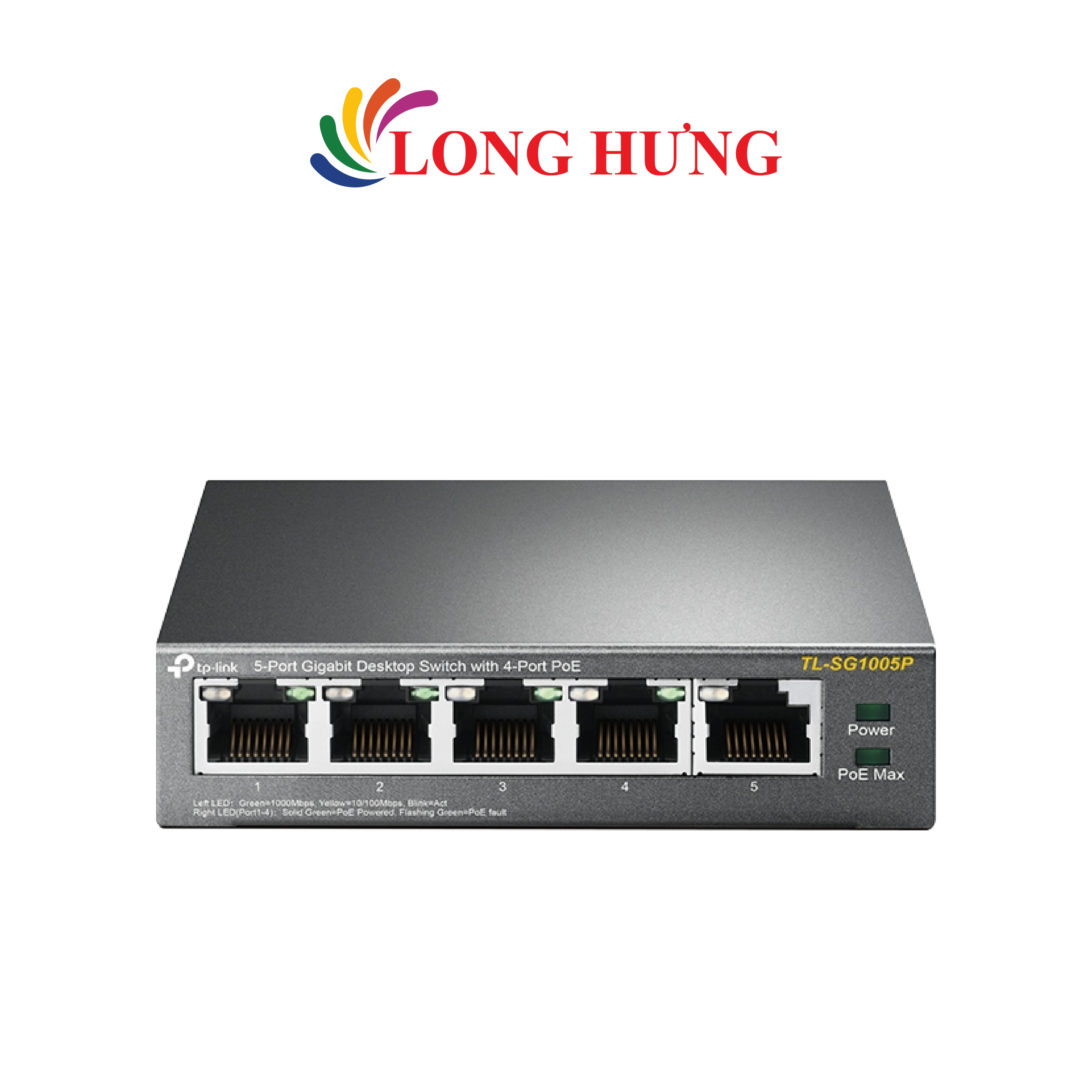 Switch TP-Link 4-Port PoE with 5-Port Gigabit Desktop TL-SG1005P - Hàng chính hãng
