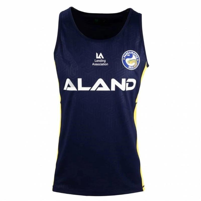 2023 Parramatta Eels Anzac / Sân nhà / Sân khách / Huấn luyện Pasifika / Bản địa / Áo bóng bầu dục Singlet - Cỡ nam: S-5XL Color: 2023 Home Size: L