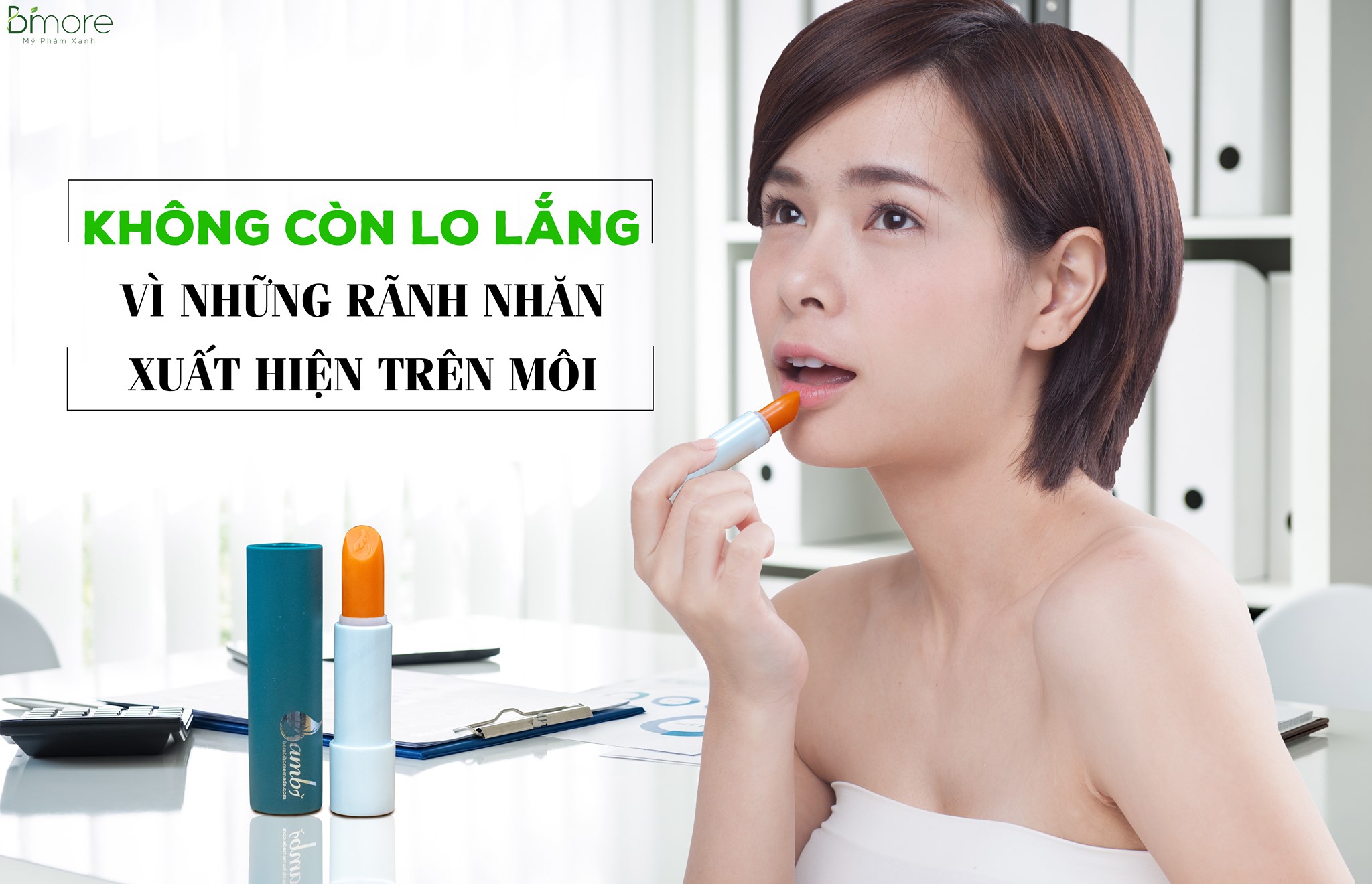 Son Dưỡng Gấc Xương Rồng Bimore Dưỡng Môi Mềm Mịn, ngừa lão hóa