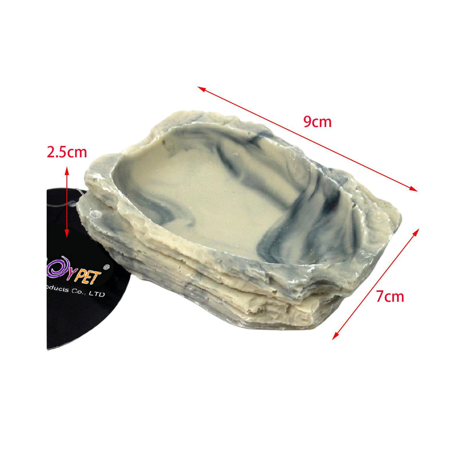 Reptile  Bowl Feeding Bowl Resin Food Feeder for Frog Dragon Gecko