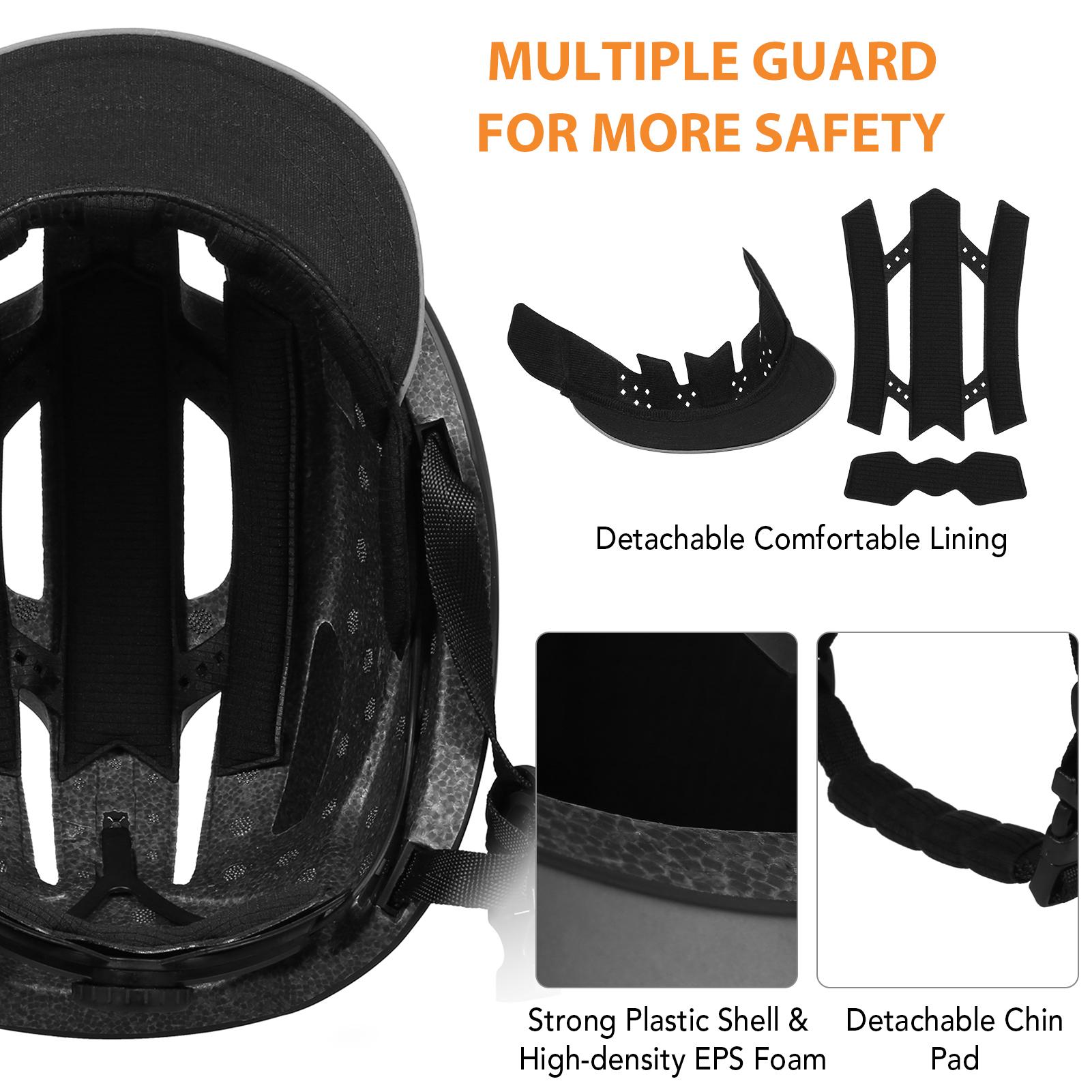 Mũ bảo hiểm xe đạp có mũ có thể tháo rời kiểu kính che mặt Nam nữ Mũ bảo hiểm xe đạp thoáng khí