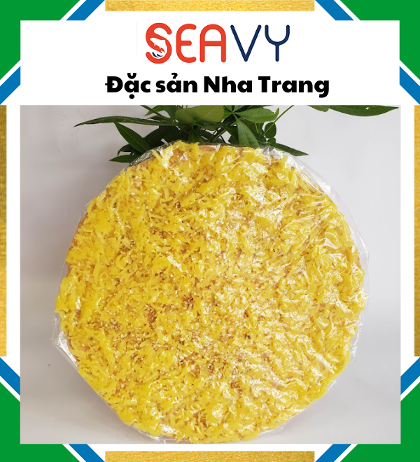 Đặc Sản Nha Trang- Bánh Tráng Dừa Non Vị Sầu Riêng Hút Chân Không, Seavy Gói 220 gram