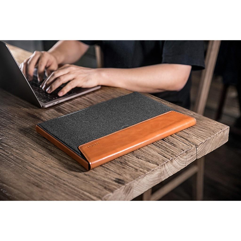 Hình ảnh Túi chống sốc Tomtoc Premium Leather cho Macbook Pro/Air M1 13/15/16Inch Gray - Hàng chính hãng