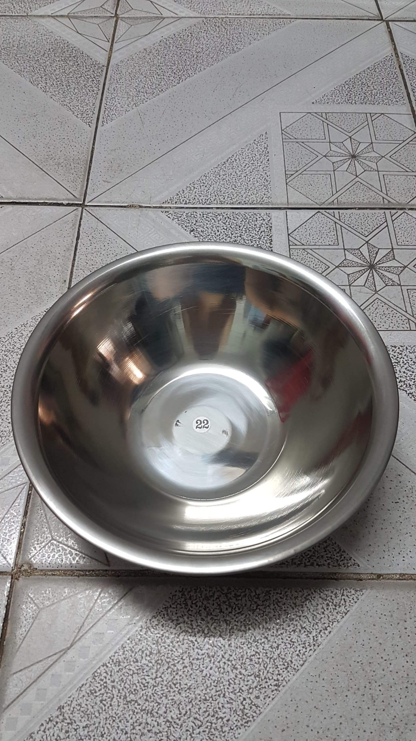 Combo 5 cái thau inox từ 18cm đến 28cm