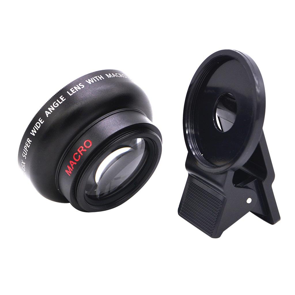 Wide Angle Lens 0.45X & 10X Macro Lenses Clip on Cell Phone Camera for iPhone X 8 7 6 Plus, Samsung, Huawei More