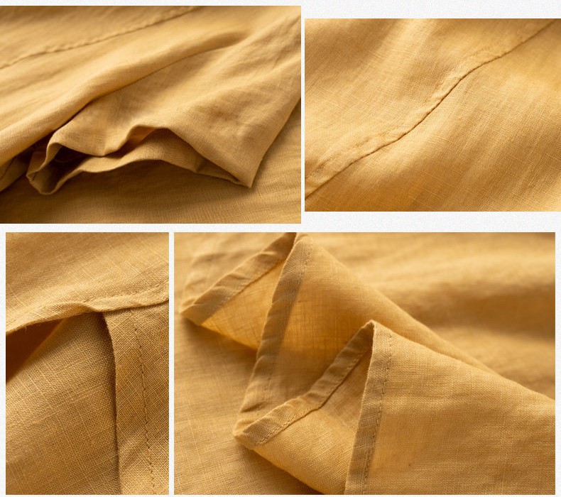 Đầm linen dáng suông chất đũi mềm mát thời trang thương hiệu chính hãng Đũi Việt Dv71