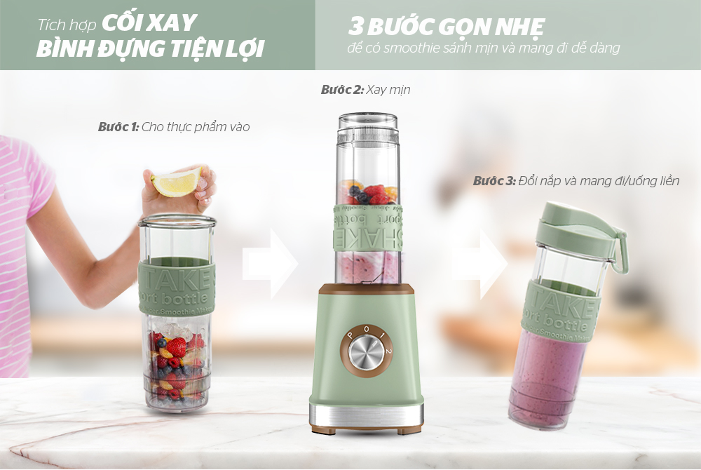 Máy Xay Sinh Tố Đa Năng Sunhouse SHD5315G (500W - 1.2L) - Hàng Chính Hãng
