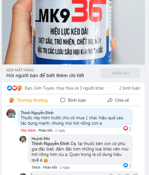 THUỐC TRỪ SÂU SINH HỌC 3.6EC CHAI 450ML - HIỆU QUẢ KÉO DÀI, AN TOÀN CHO CÂY