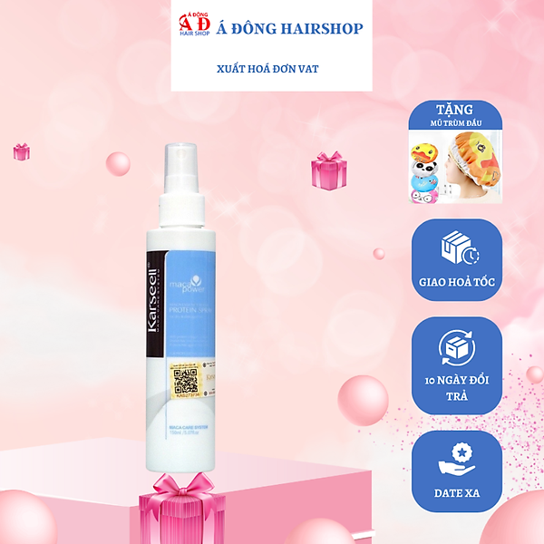 [+Tặng mũ trùm] Xịt dưỡng ẩm tóc siêu mượt Karseell Maca Essence Repair Protein spray 150ml