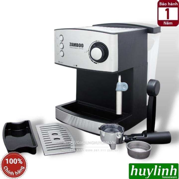 Máy pha cà phê Espresso gia đình Zamboo ZB-88CF - 15bar - Tặng 500 gram cafe - Hàng chính hãng