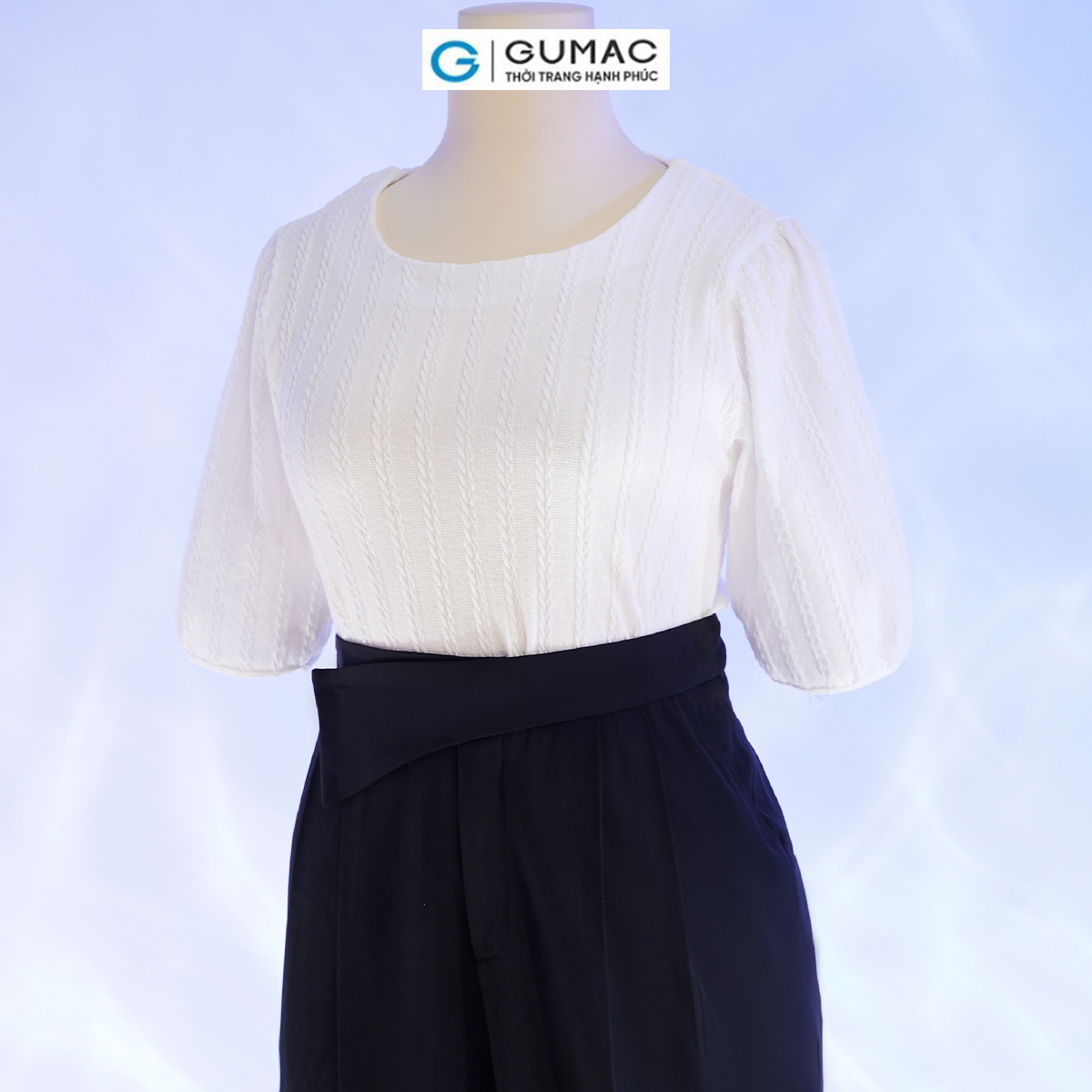 Quần tây suông bigsize xếp ly thời trang GUMAC QD10054