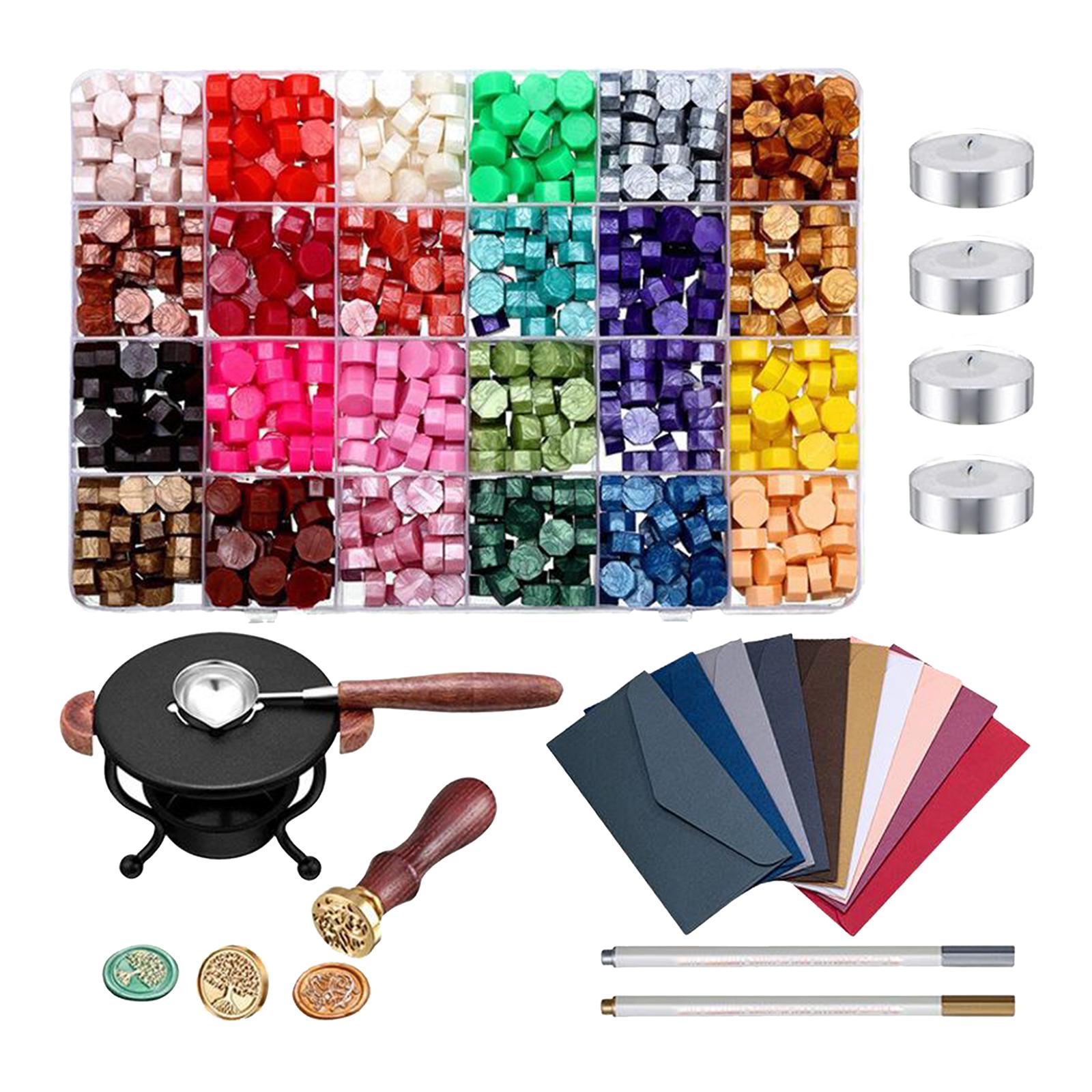 Retro Sealing Wax Stamp Kit for Sealing Letter Card Wedding Invitation
