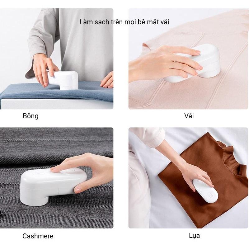 Máy cắt lông xù quần áo Xiaomi MIJIA giúp tối ưu loại bỏ xơ vải trên đồ len dạ lông, pin sạc bền bỉ