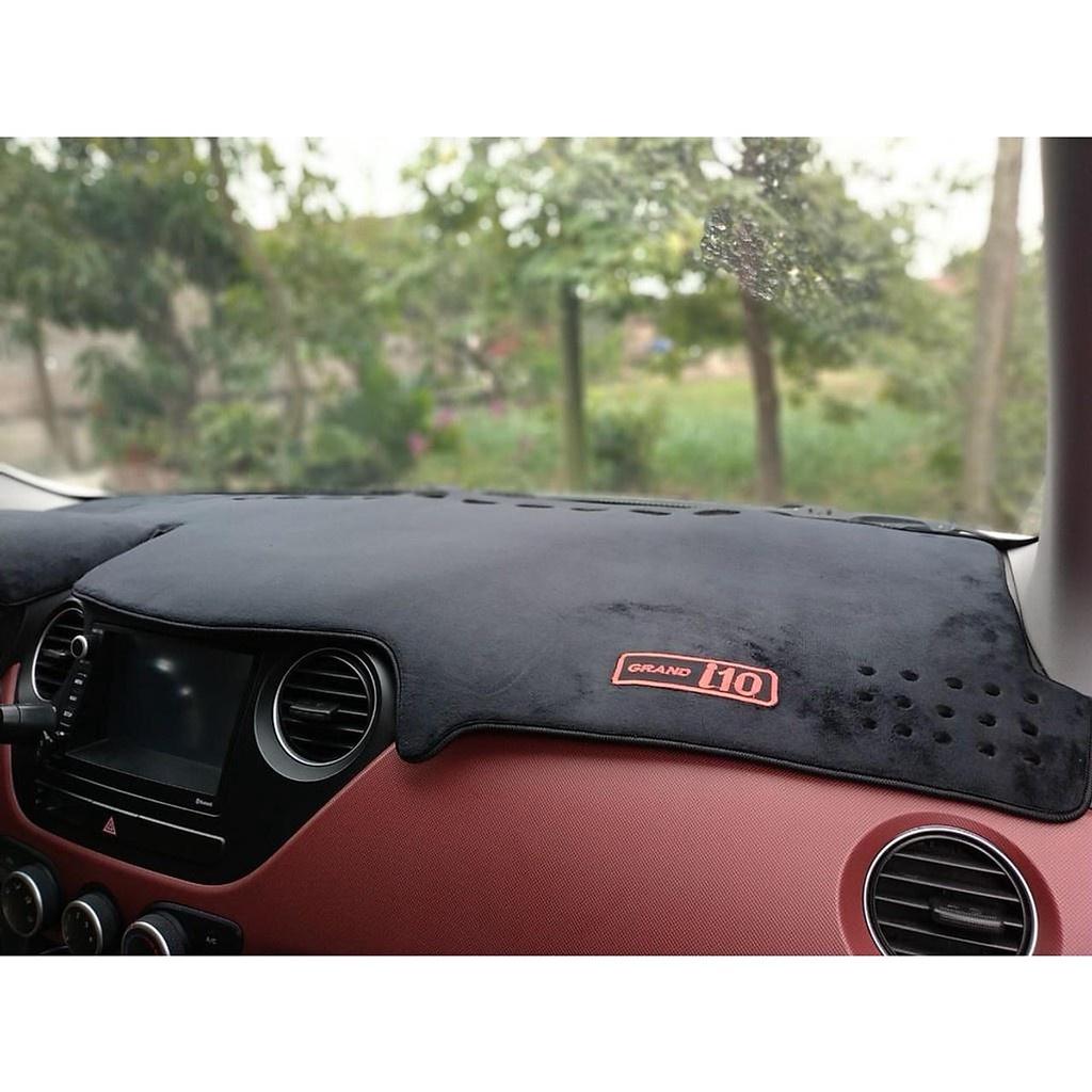 Thảm taplo nhung cho xe Hyundai Grand I10 đời 2014 - 2021 - Hàng siêu mềm mịn