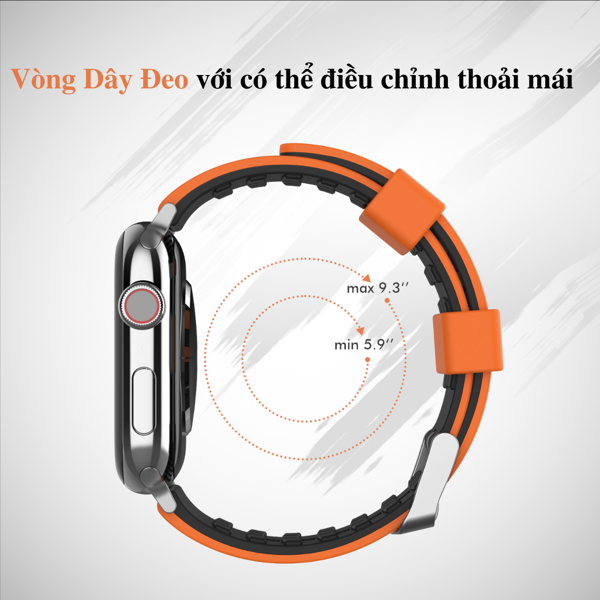 Dây Đeo Silicone Dành Cho Apple Watch Ultra / Apple Watch Series, Kai.N Sport Buckle Color Band- Hàng Chính Hãng