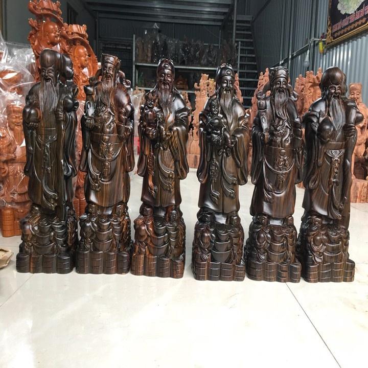 Tượng Tam Đa Gỗ Mun Hoa