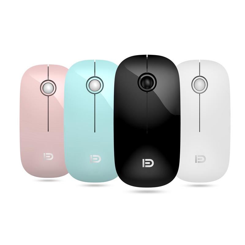 Wireless Bluetooth PC Mute Mouse Ultra-thin Ergonomic 2.4Ghz USB Optical For Notebook