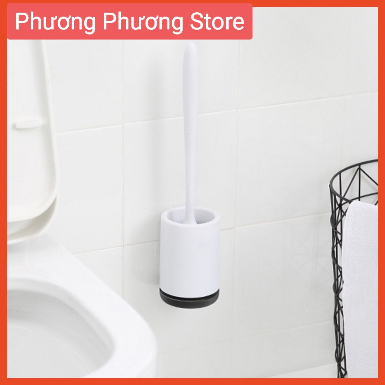 Bộ chổi toa lét có đế - cọ rửa nhà vệ sinh, nhà tắm thông minh hàng xuất nhật