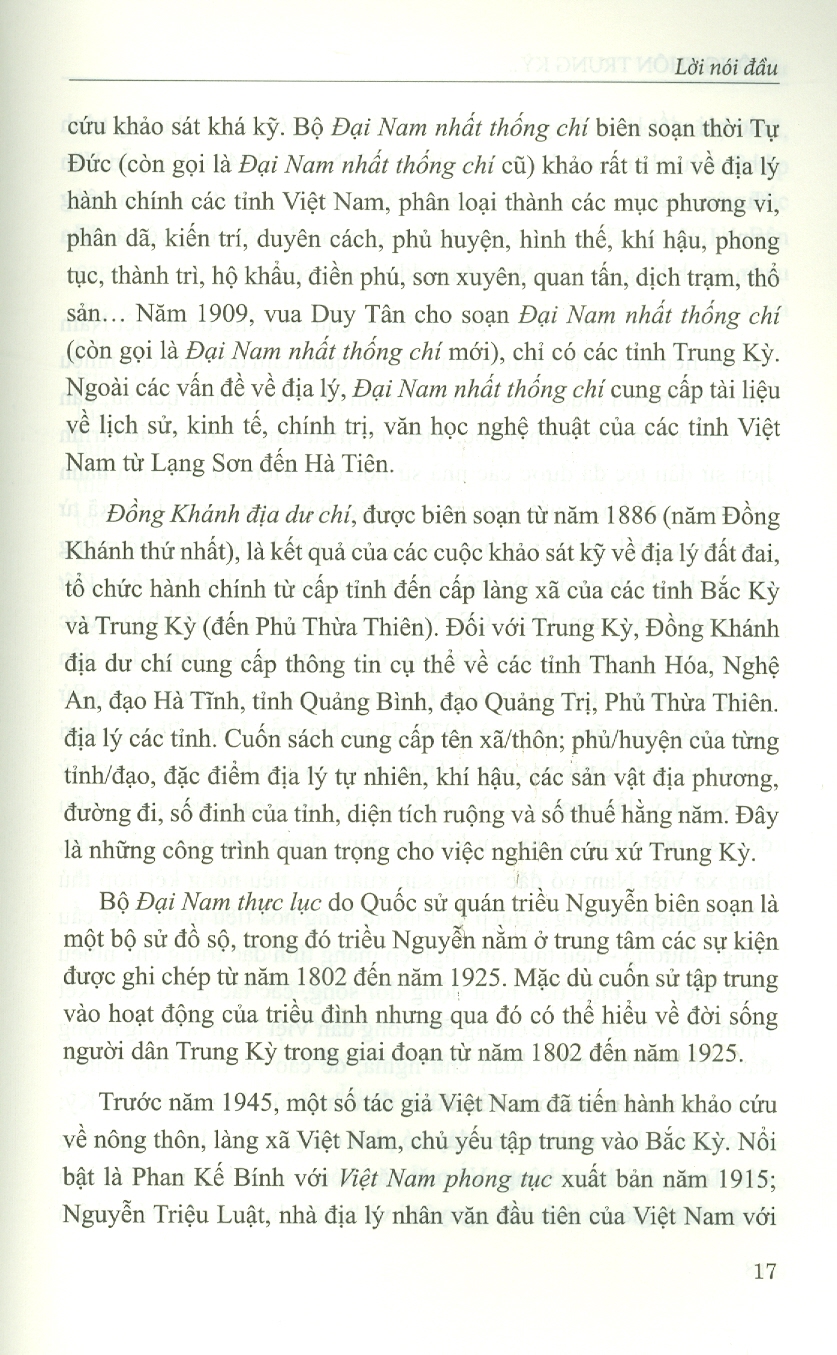 Nông Thôn Trung Kỳ Từ Năm 1858 Đến Năm 1945 (Sách Chuyên Khảo)