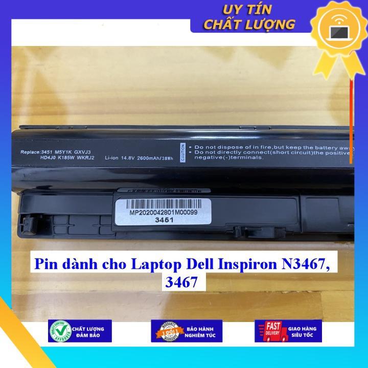 Pin dùng cho Laptop Dell Inspiron N3467 3467 - Hàng Nhập Khẩu MIBAT764