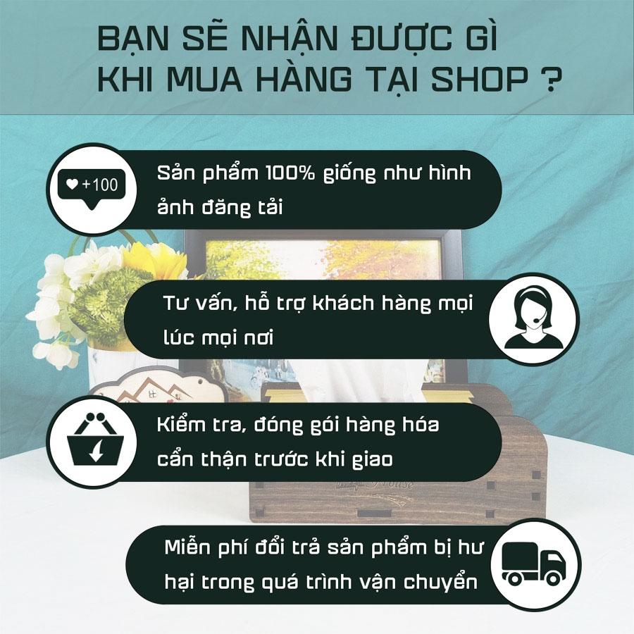 [Mở Bán] Hộp Giấy Ăn Bằng Gỗ Decor - Hoạ Tiết Huơu Phù Hợp Với Mọi Không Gian Và Nội Thất