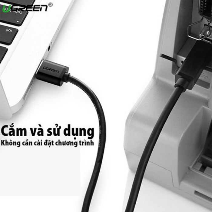 Cáp máy in USB 10m,15m chính hãng Ugreen  có IC khuếch đại hàng chính hãng