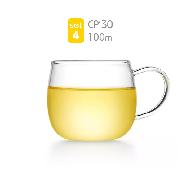 Bộ 2 tách trà thủy tinh CP30/2 100mL